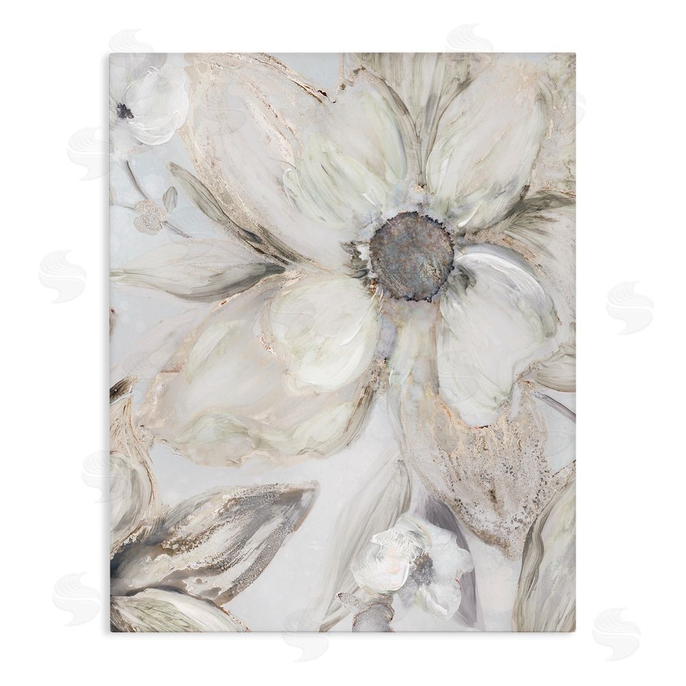 Carol Robinson Sandstone Tone Blooms Stretched Canvas Wall Art Print