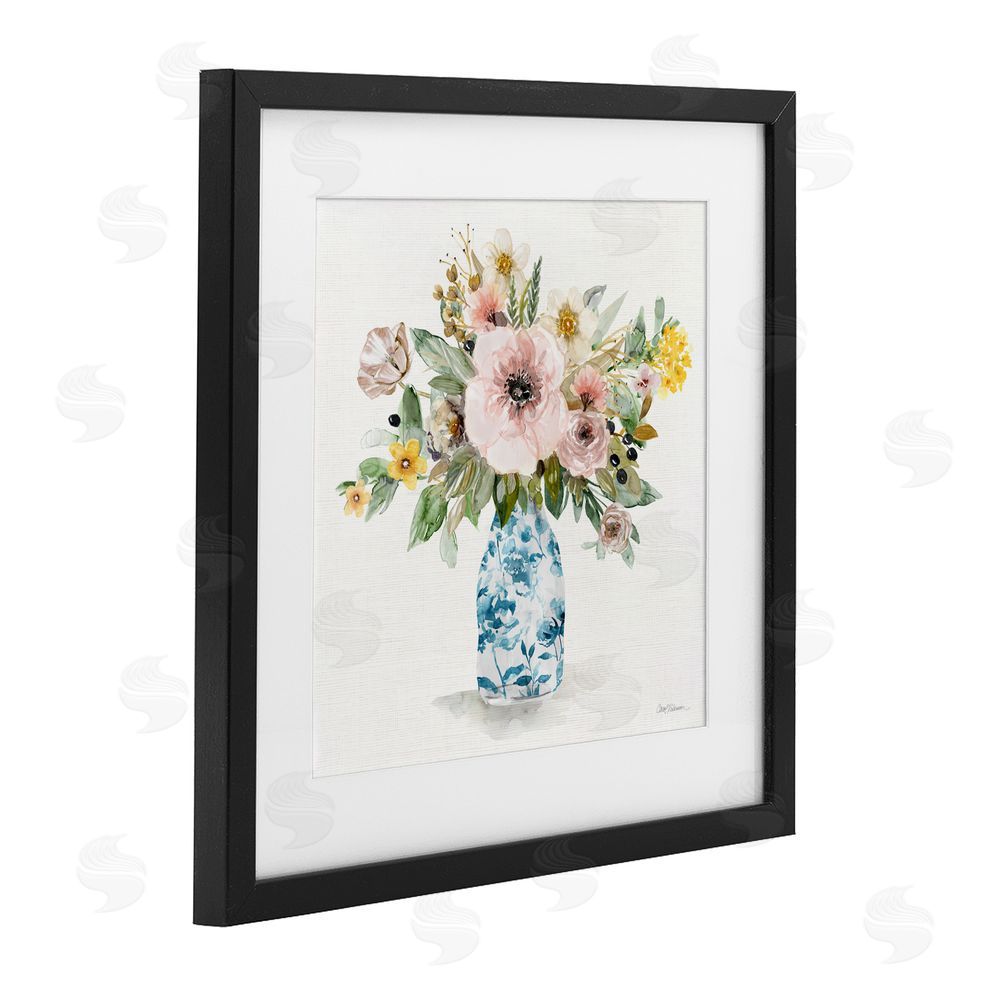 Carol Robinson Summer Chinoiserie Assortment Black Framed Print Under Glass Wall Art