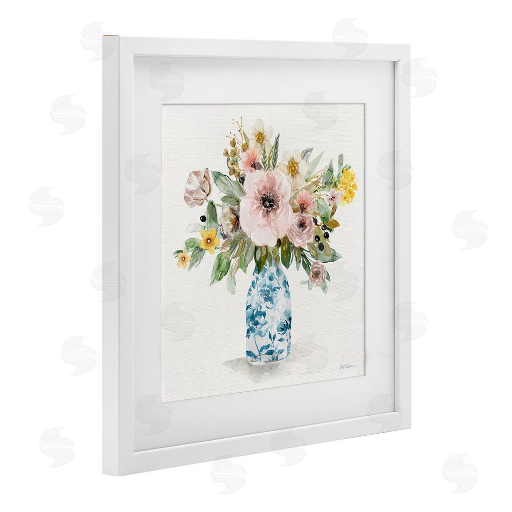 Carol Robinson Summer Chinoiserie Assortment White Framed Print Under Glass Wall Art