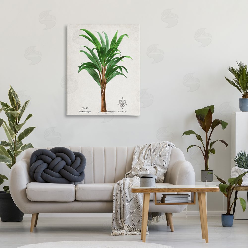 Val Rhodes Palmas Longas Palm Tree Canvas Wall Art Print in Room