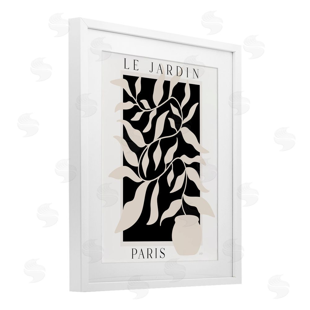 Natalie Carpentieri Le Jardin Paris Botanicals White Framed Print Under Glass Wall Art