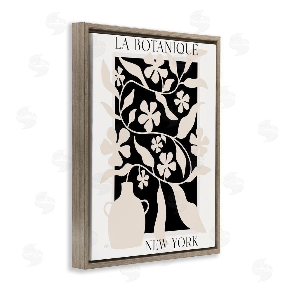 Natalie Carpentieri La Botanique New York Brown Floating Frame Canvas Wall Art Print