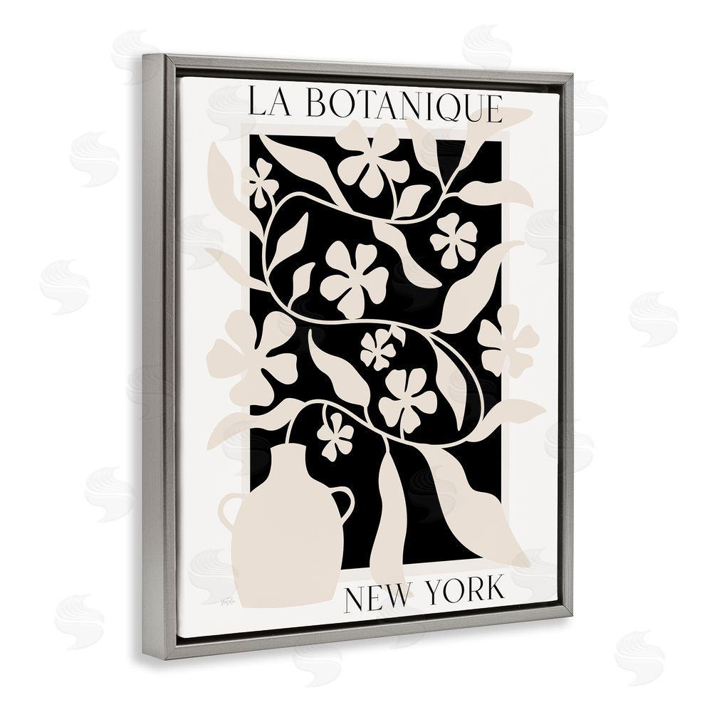 Natalie Carpentieri La Botanique New York Gray Floating Frame Canvas Wall Art Print