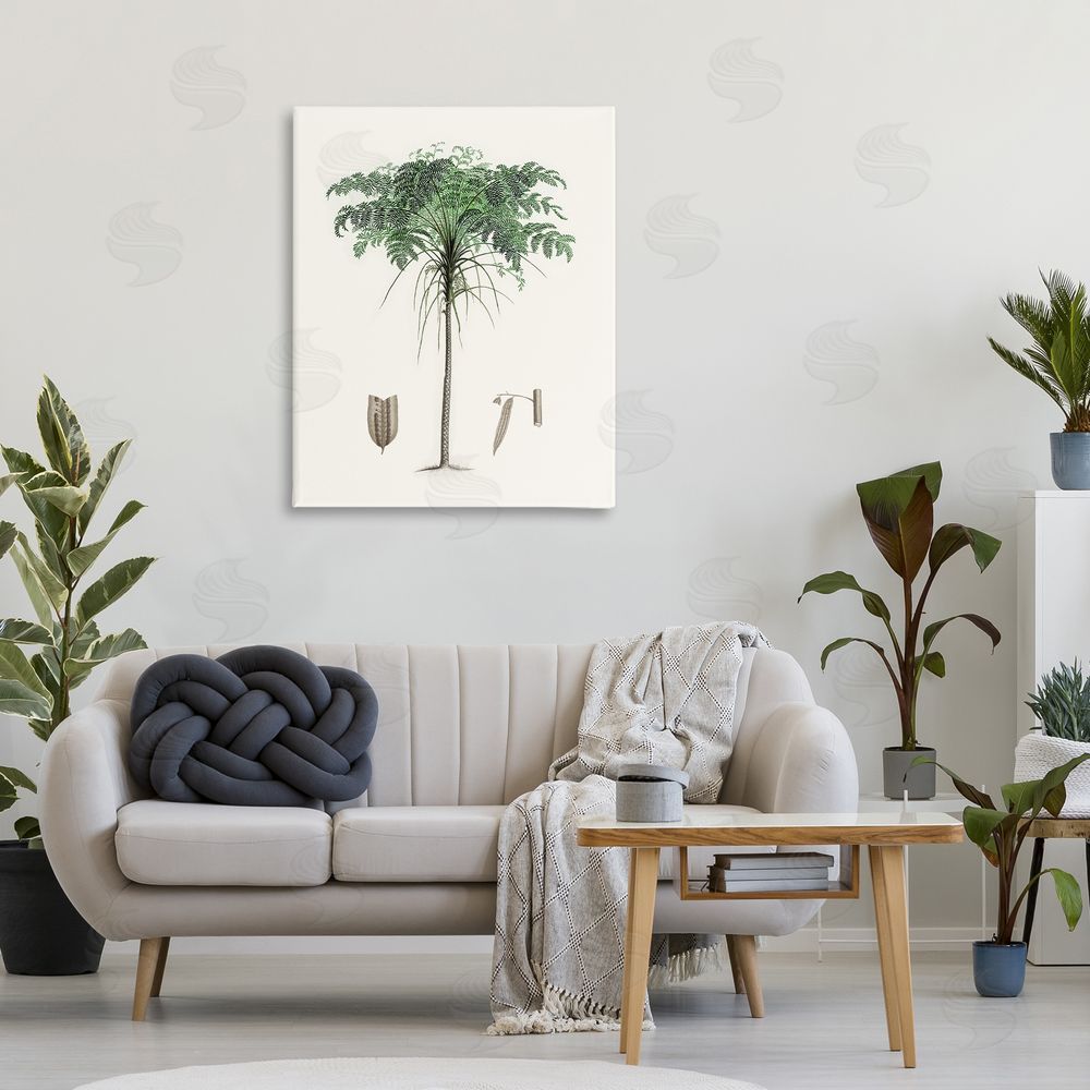 Val Rhodes Vintage Palm Leaves Stretched Canvas Wall Art in Room