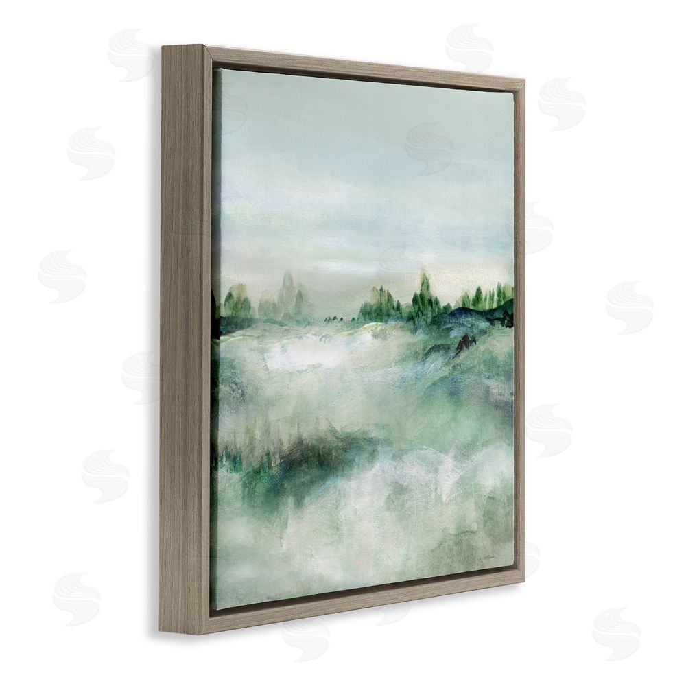 Carol Robinson Far Reaching Meadow Brown Floating Frame Canvas Wall Art Print