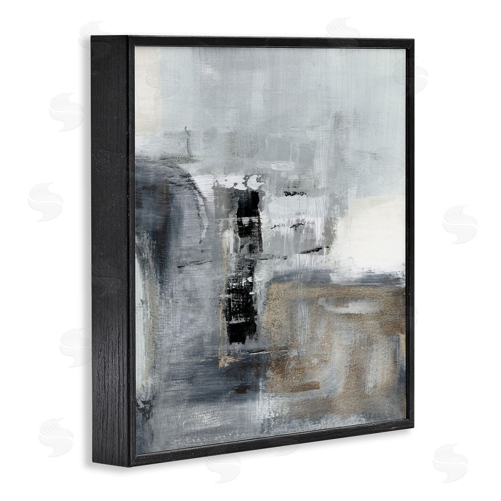 Susan Jill Still Waters Monochrome Abstraction Black Framed Giclee Wall Art Print