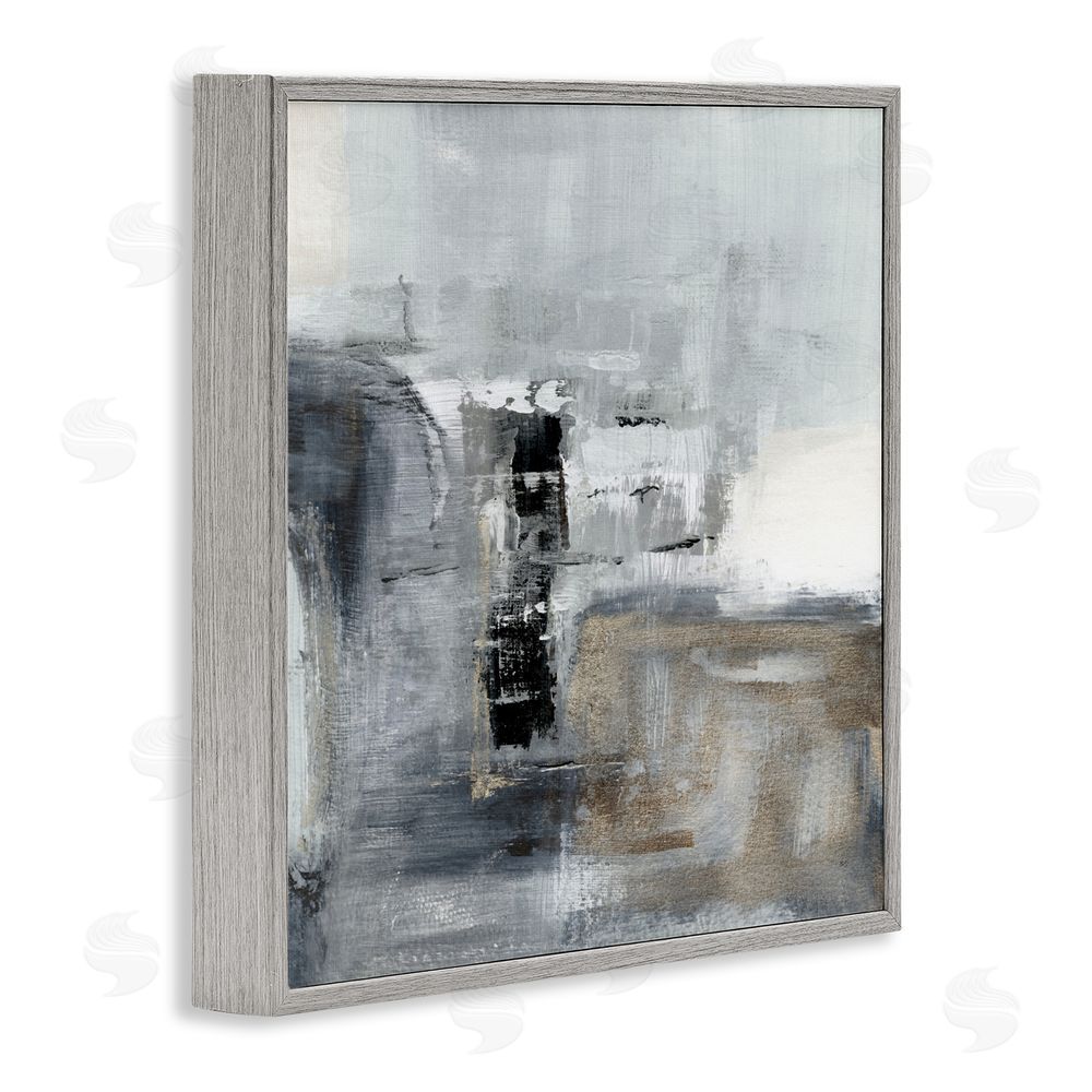 Susan Jill Still Waters Monochrome Abstraction Gray Framed Giclee Wall Art Print
