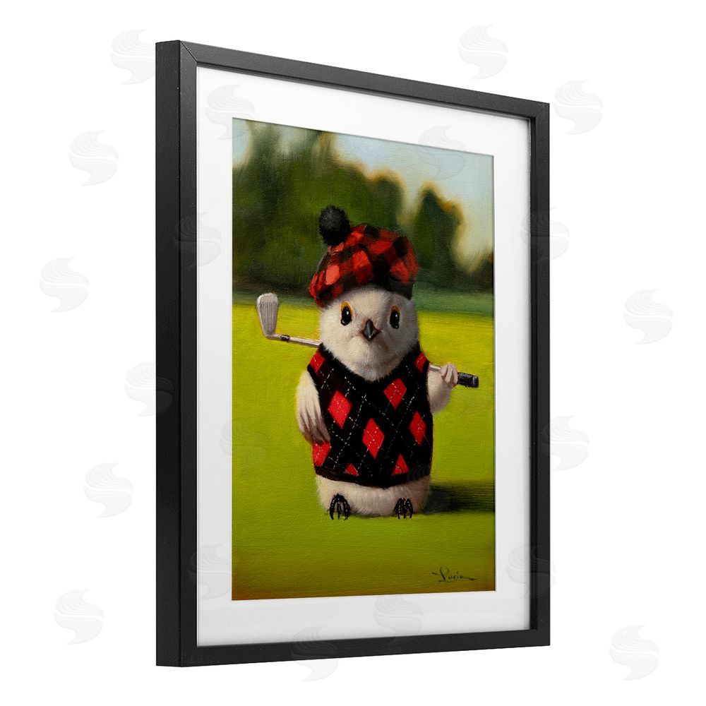 Lucia Heffernan Birdie Golf Swing Black Framed Print Under Glass Wall Art