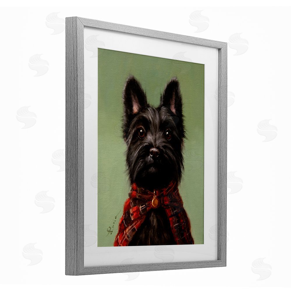 Lucia Heffernan The Scot Scottish Terrier Gray Framed Print Under Glass Wall Art