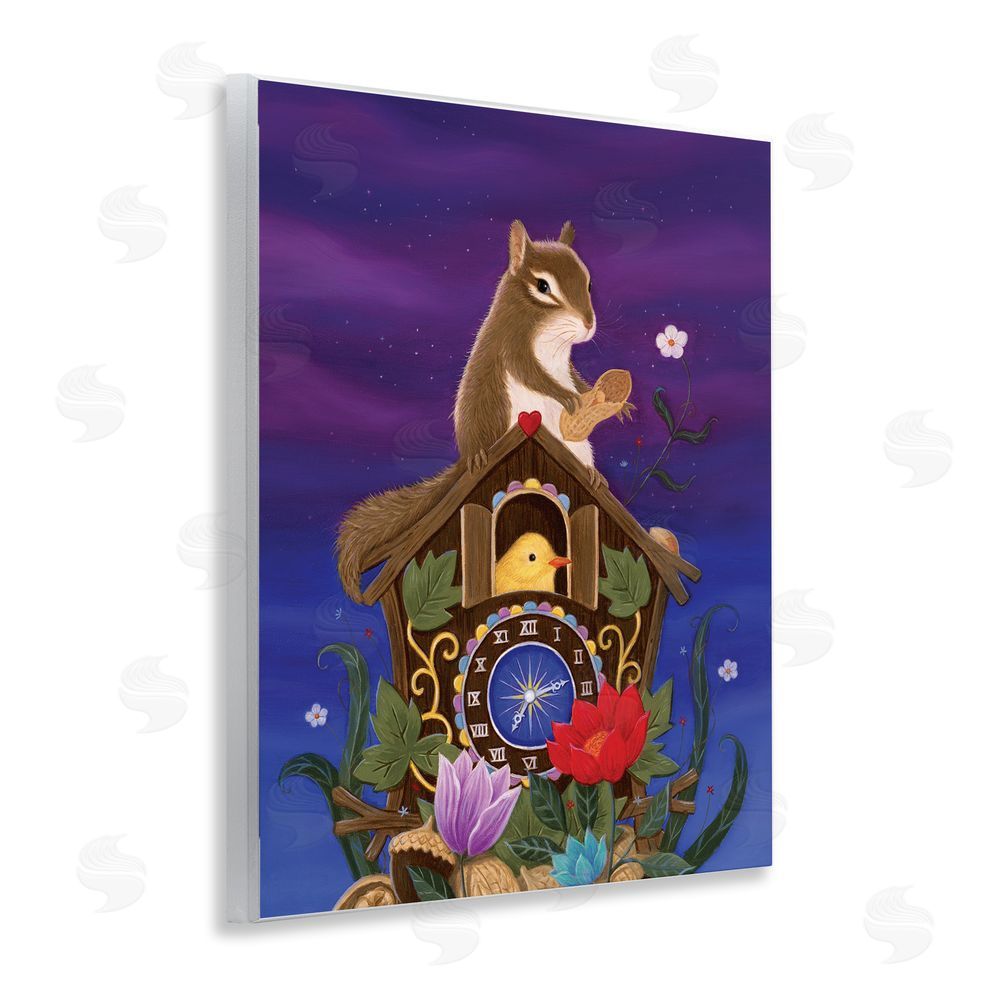 Gina Matarazzo Nighttime Snack Squirrel Wall Plaque Art Print