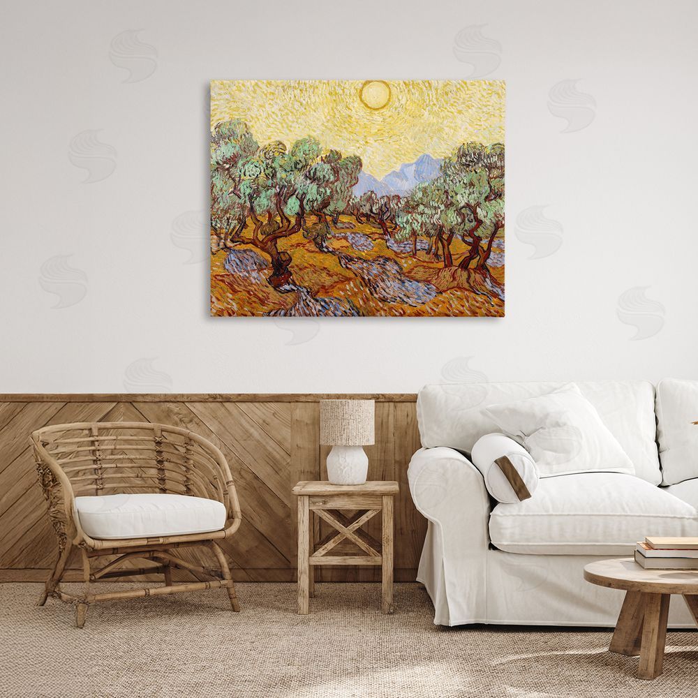 Vincent Van Gogh Olive Trees Van Gogh Canvas Wall Art Print in Room
