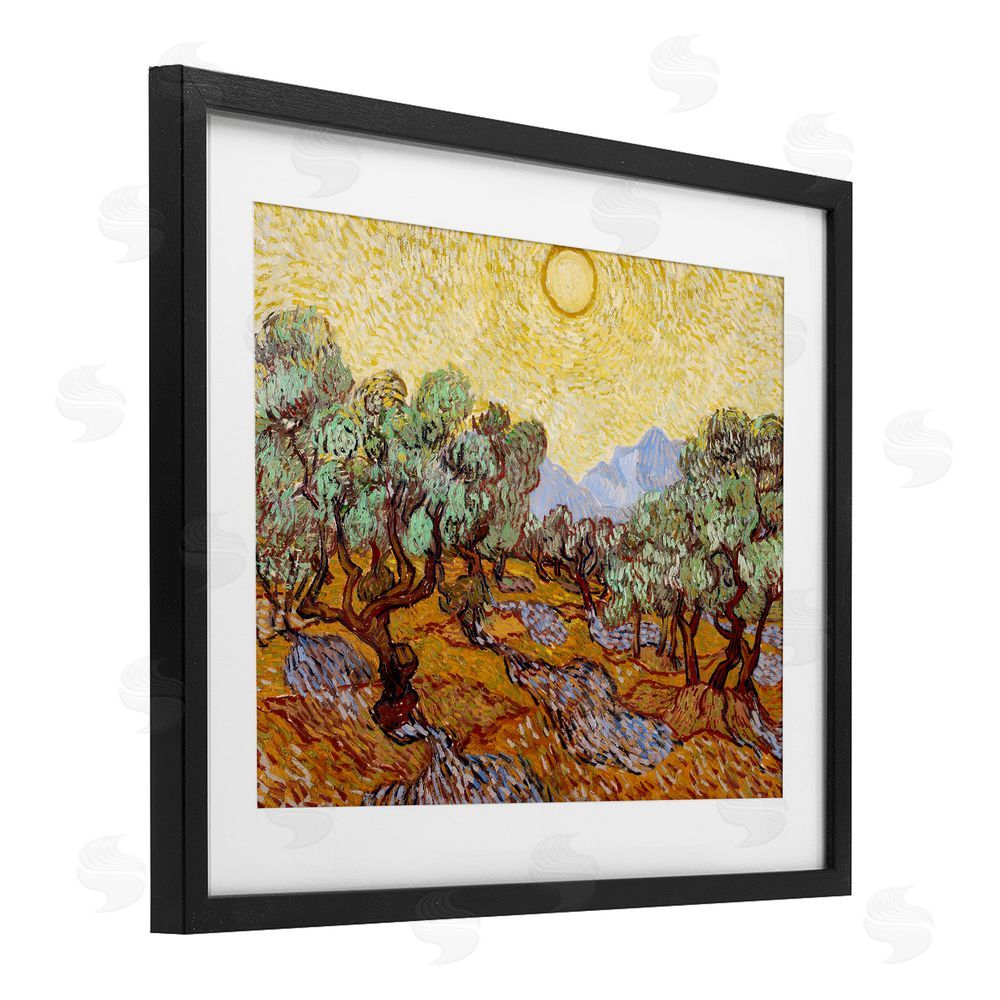 Vincent Van Gogh Olive Trees Van Gogh Black Framed Print Under Glass Wall Art