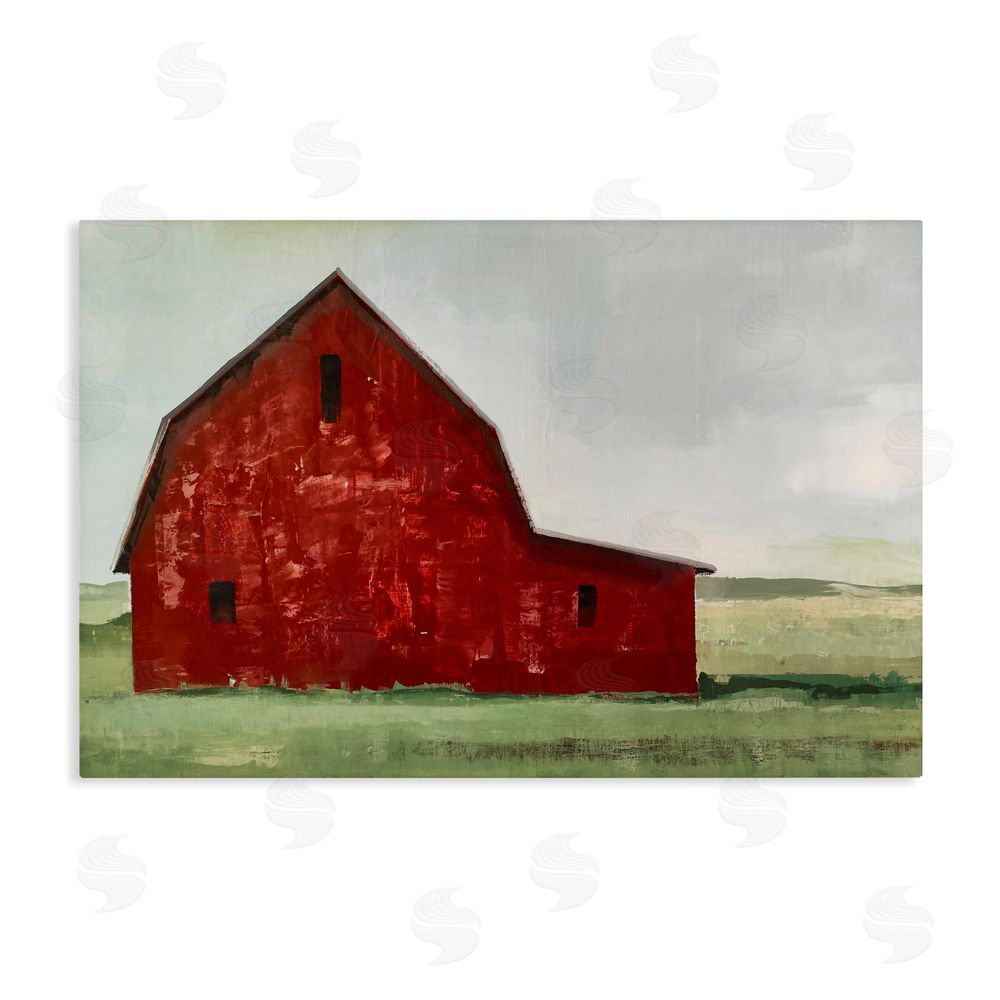 Max Maxx Red Weathered & Wise Barn Stretched Canvas Wall Art Print