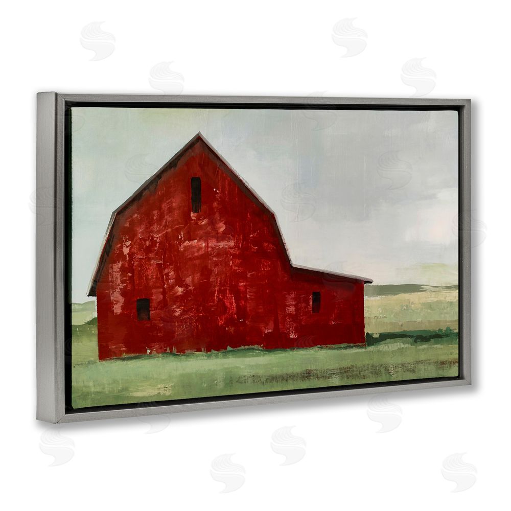 Max Maxx Red Weathered & Wise Barn Gray Floating Frame Canvas Wall Art Print