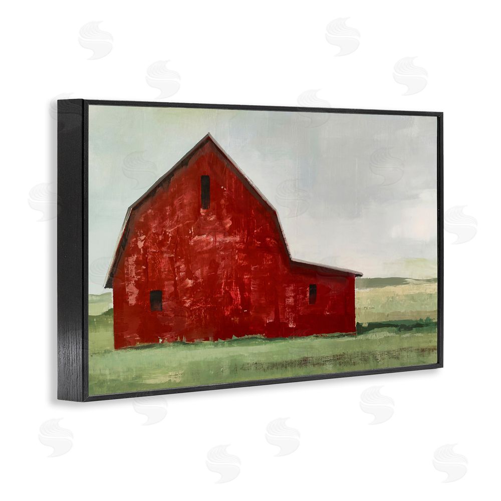 Max Maxx Red Weathered & Wise Barn Black Framed Giclee Wall Art Print
