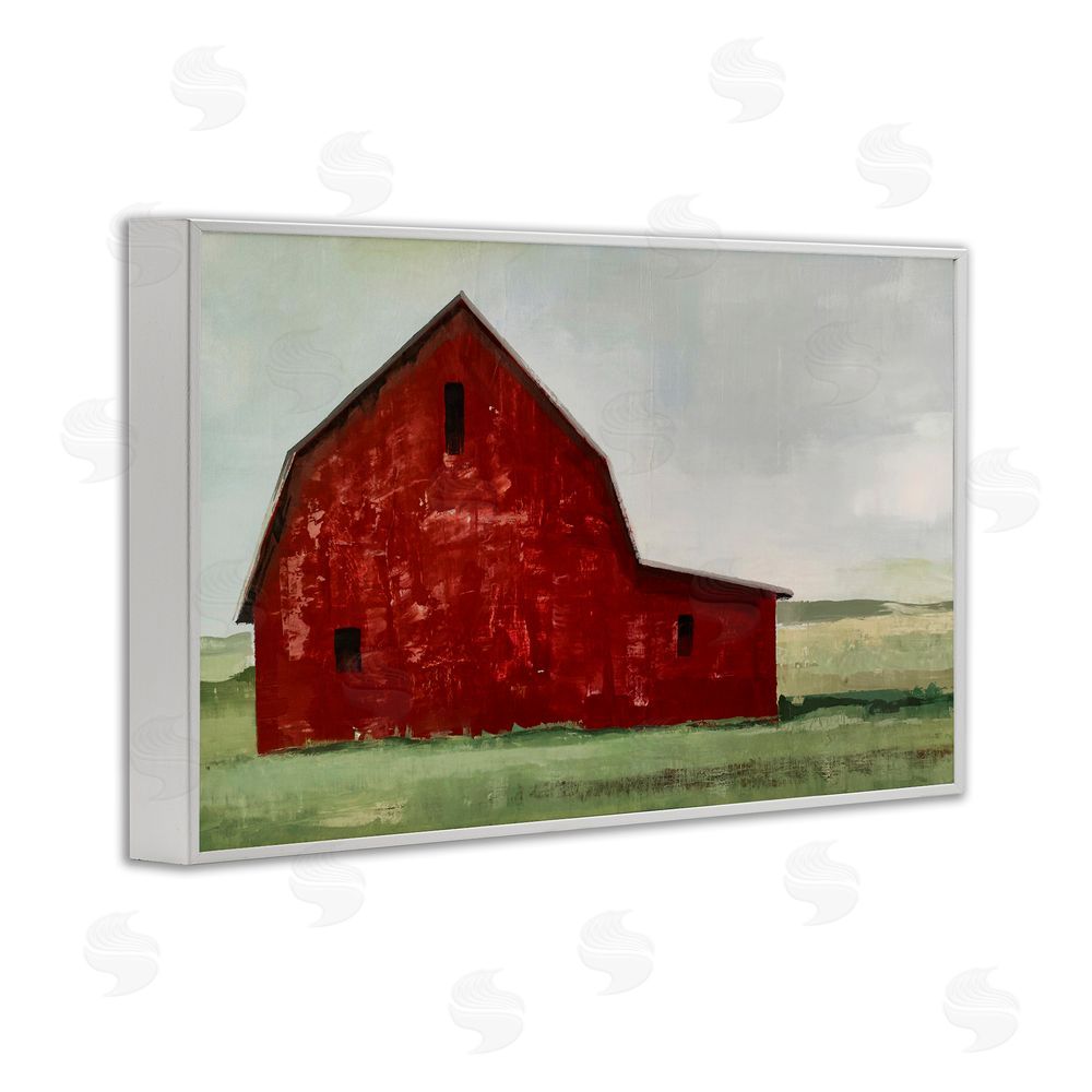 Max Maxx Red Weathered & Wise Barn White Framed Giclee Wall Art Print