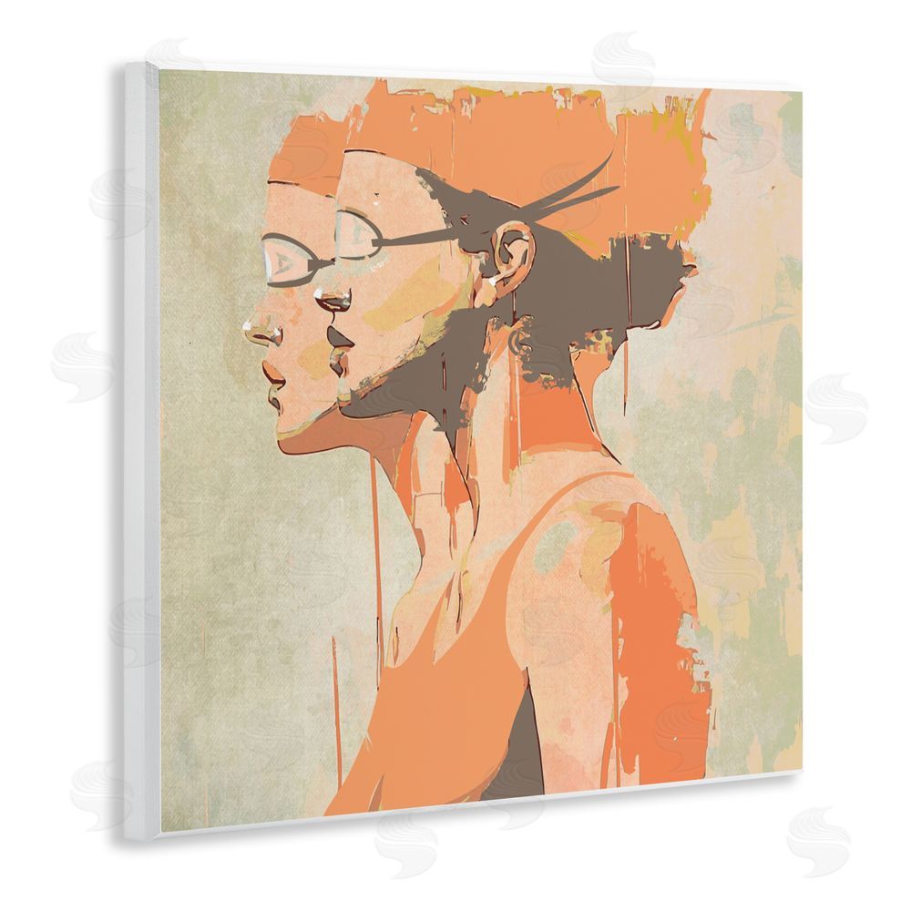 Layla Oz Swimming Twins Silhouettes Wall Plaque Art Print