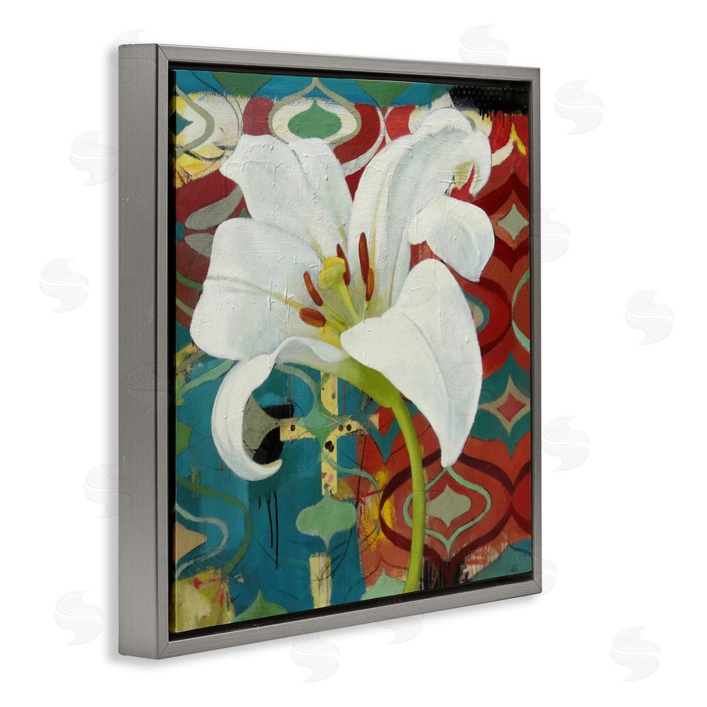 Pierre-Auguste Renoir In The Spotlight Lily Gray Floating Frame Canvas Wall Art Print