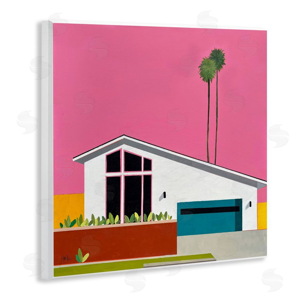 Jan Weiss Pink Sunkissed Suburbia Wall Plaque Art Print