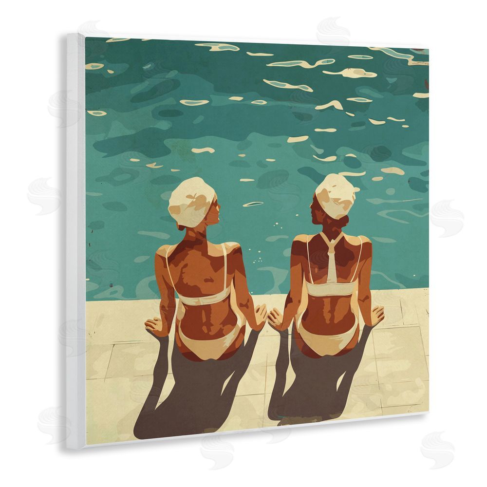 Layla Oz Swimmer Friends Duo Wall Plaque Art Print