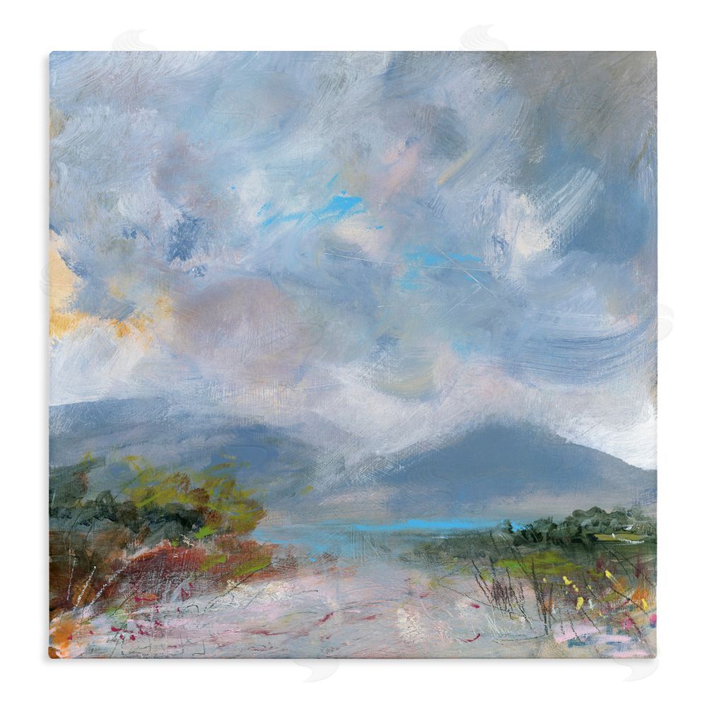 Leslie Birch Expressive Mountain Mists Stretched Canvas Wall Art Print