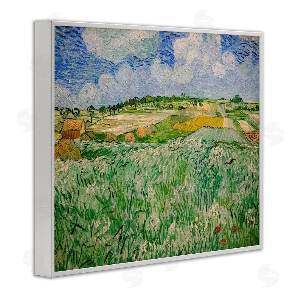 Vincent Van Gogh Plain Near Auvers Painting White Framed Giclee Wall Art Print