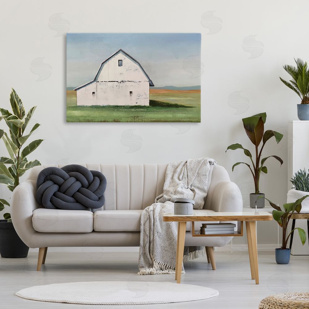 Max Maxx Weathered and Wise Barn Stretched Canvas Wall Art in Room