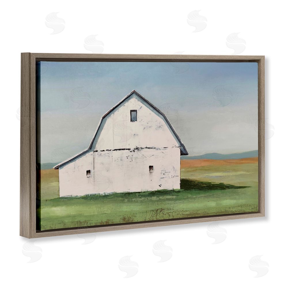 Max Maxx Weathered and Wise Barn Brown Floating Frame Canvas Wall Art Print