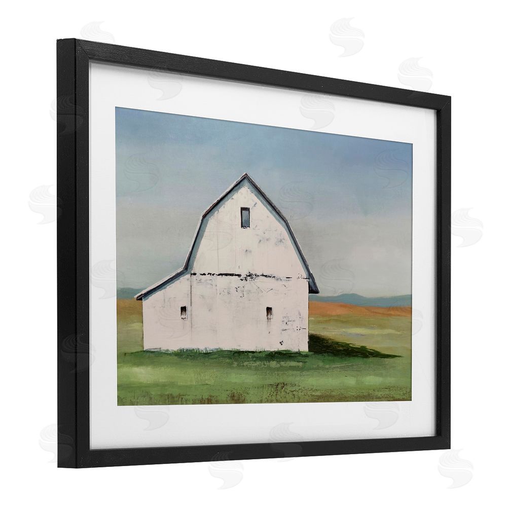 Max Maxx Weathered and Wise Barn Black Framed Print Under Glass Wall Art