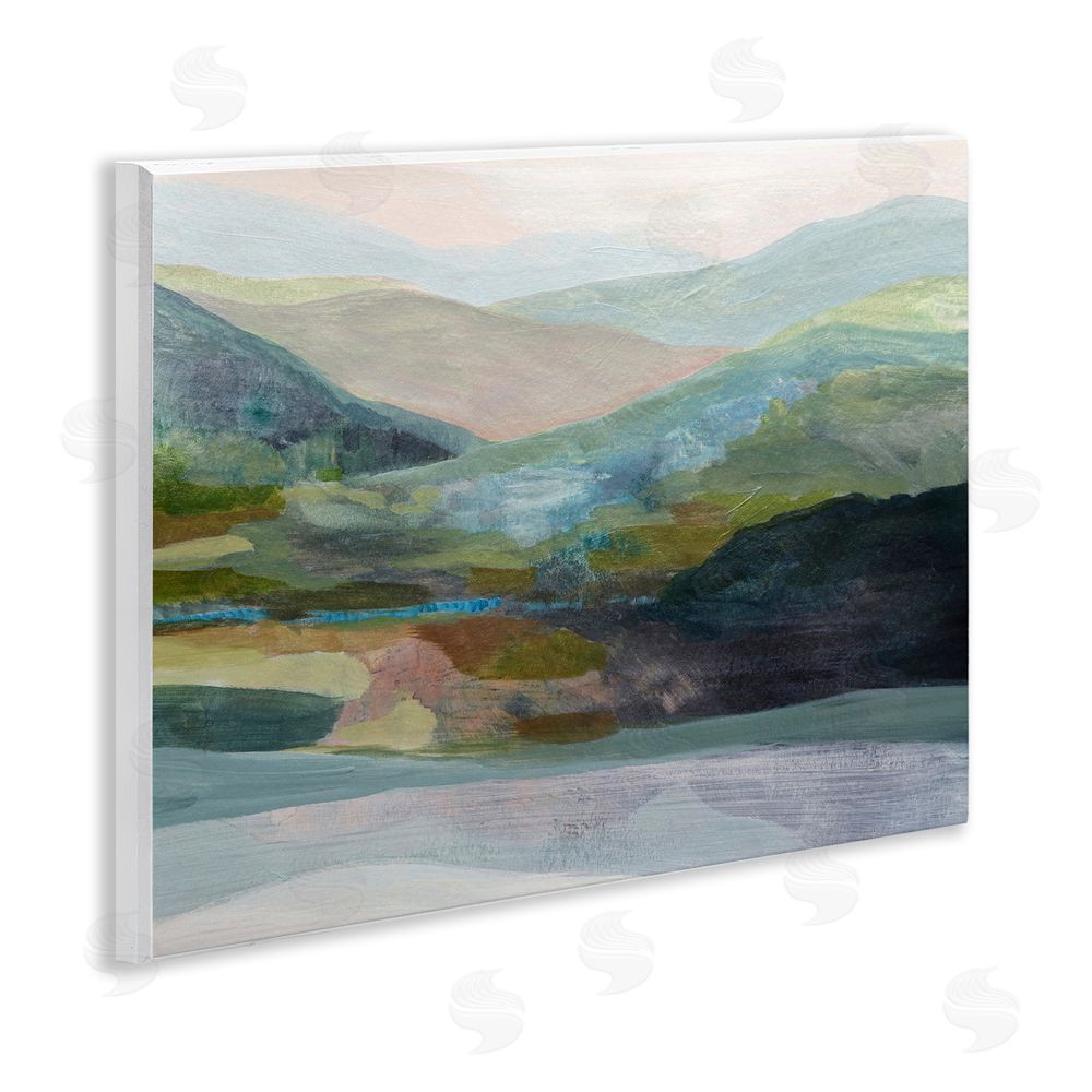 Farren Lee Misty Morning Mountain Gradient Wall Plaque Art Print
