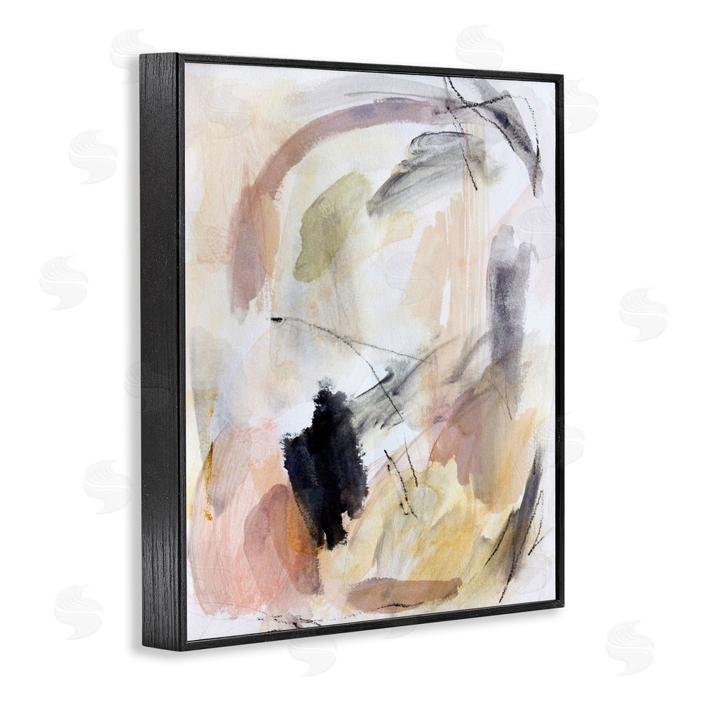 Hope Bainbridge Chaotic Sketches Paint Strokes Black Framed Giclee Wall Art Print