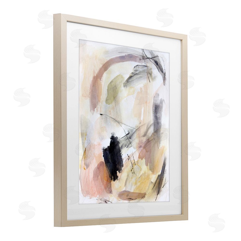 Hope Bainbridge Chaotic Sketches Paint Strokes Birch Framed Print Under Glass Wall Art
