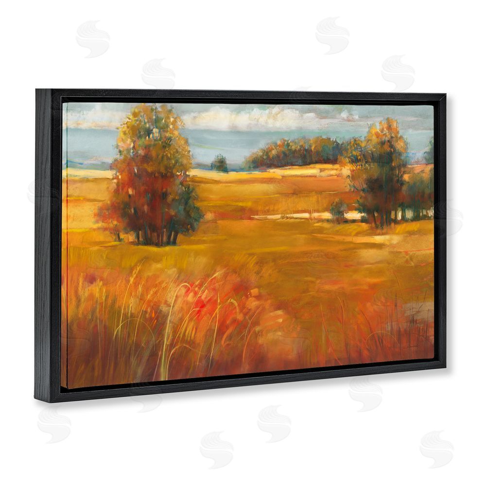 Carol Rowan October Light Countryside Black Floating Frame Canvas Wall Art Print