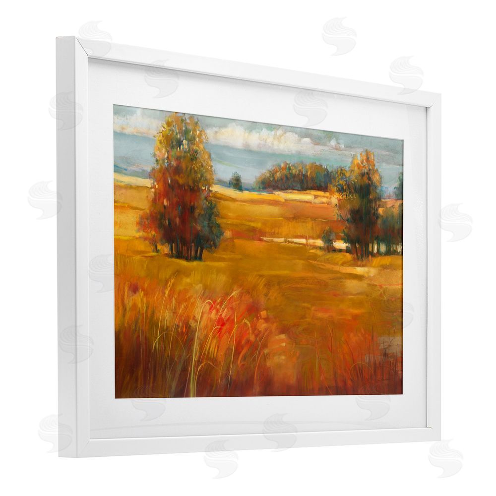 Carol Rowan October Light Countryside White Framed Print Under Glass with Mat Wall Art