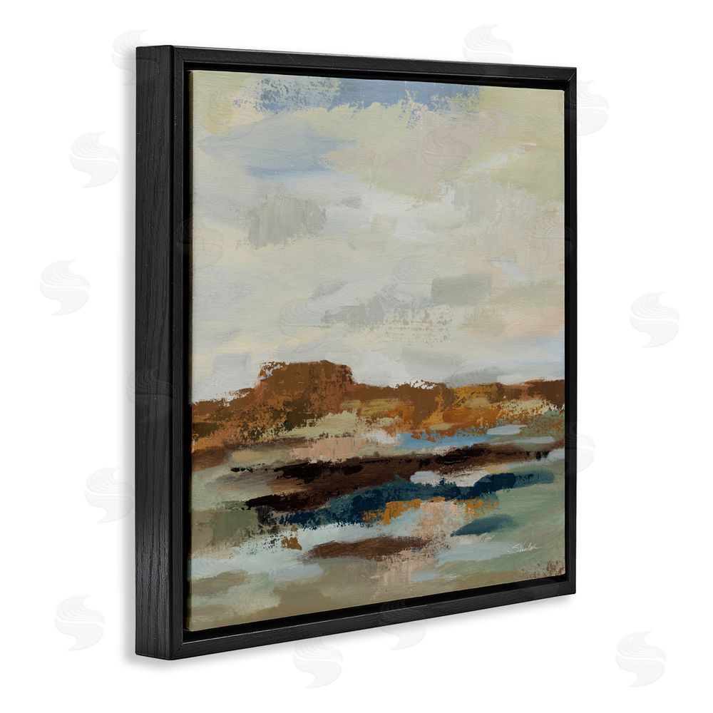 Silvia Vassileva American West Abstract Black Floating Frame Canvas Wall Art Print