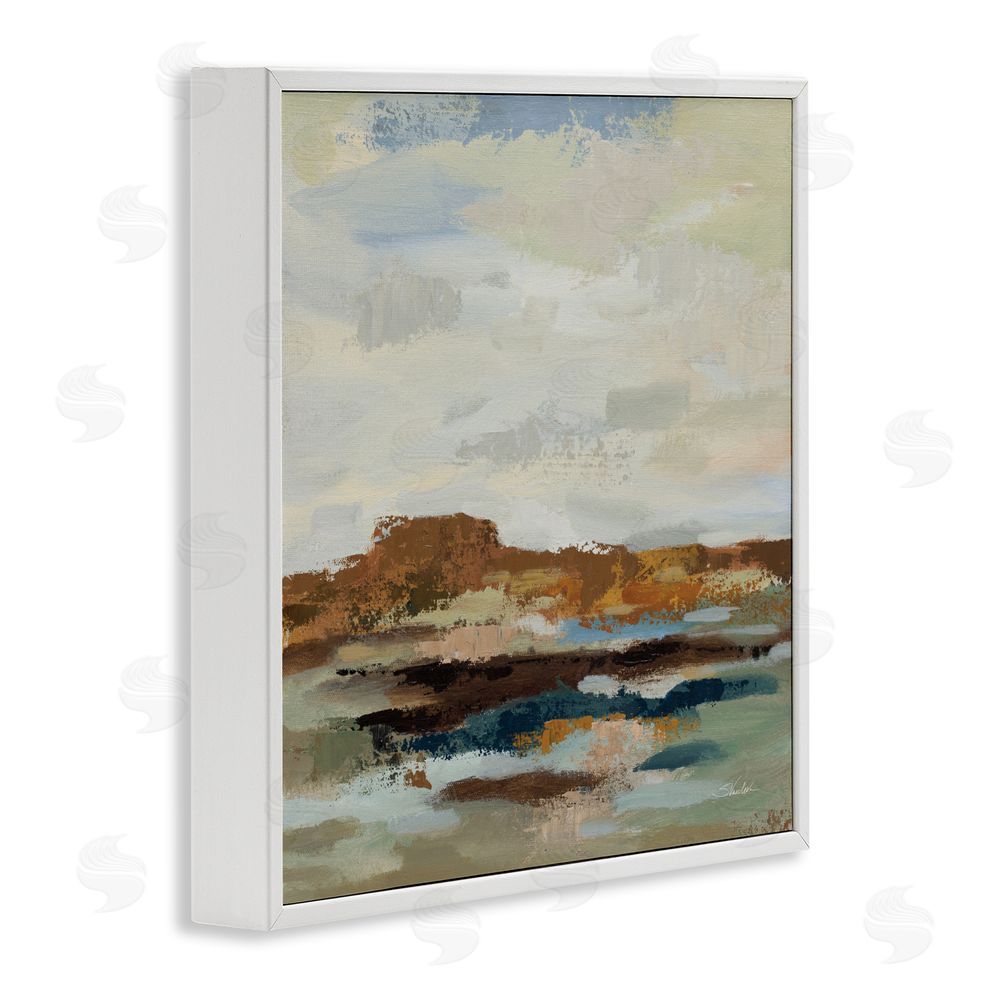 Silvia Vassileva American West Abstract White Framed Giclee Wall Art Print