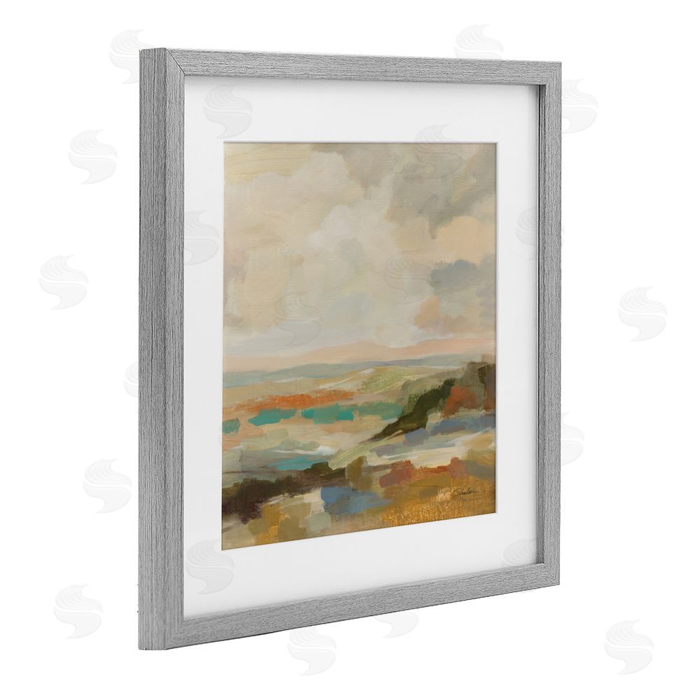 Silvia Vassileva Muted Harmony Palette Gray Framed Print Under Glass Wall Art