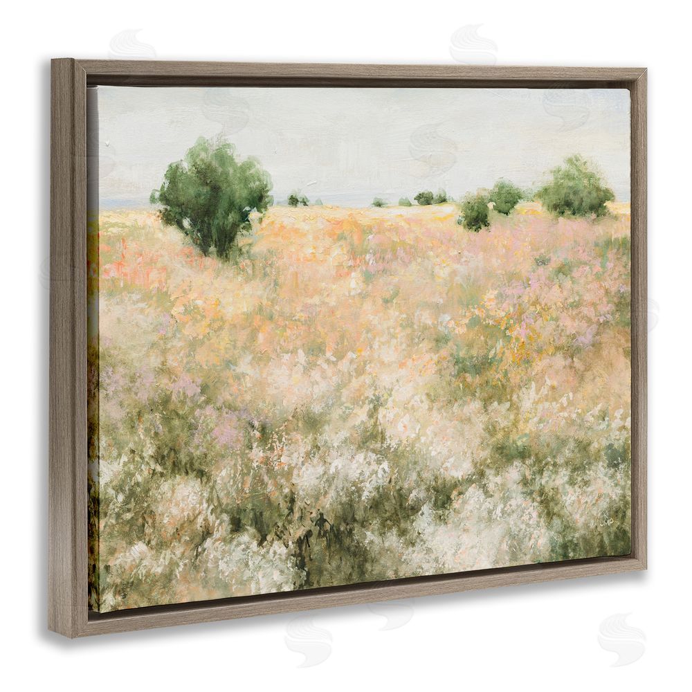 Julia Purinton Pastoral Freedom Field Brown Floating Frame Canvas Wall Art Print
