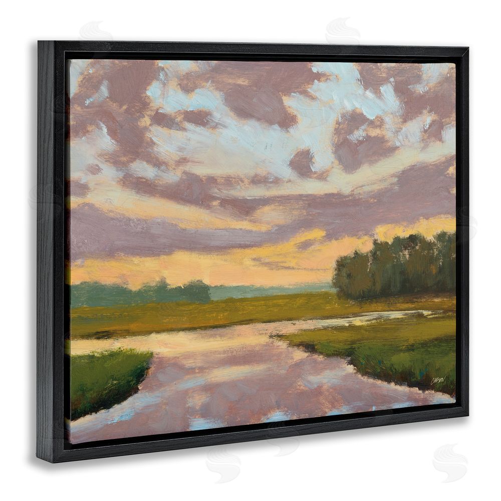 Carson Overstreet Lowcountry Sunset Palette Black Floating Frame Canvas Wall Art Print