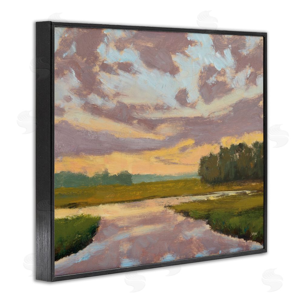 Carson Overstreet Lowcountry Sunset Palette Black Framed Giclee Wall Art Print