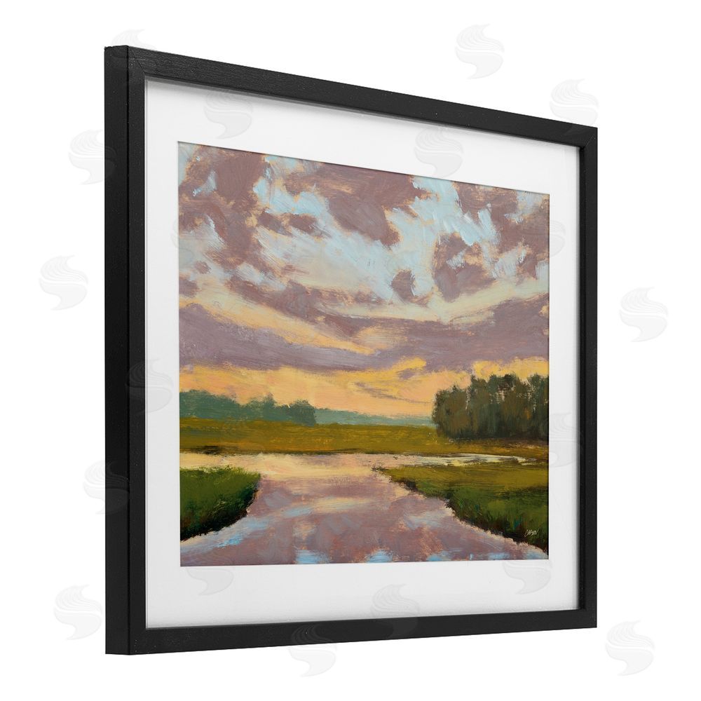 Carson Overstreet Lowcountry Sunset Palette Black Framed Print Under Glass Wall Art