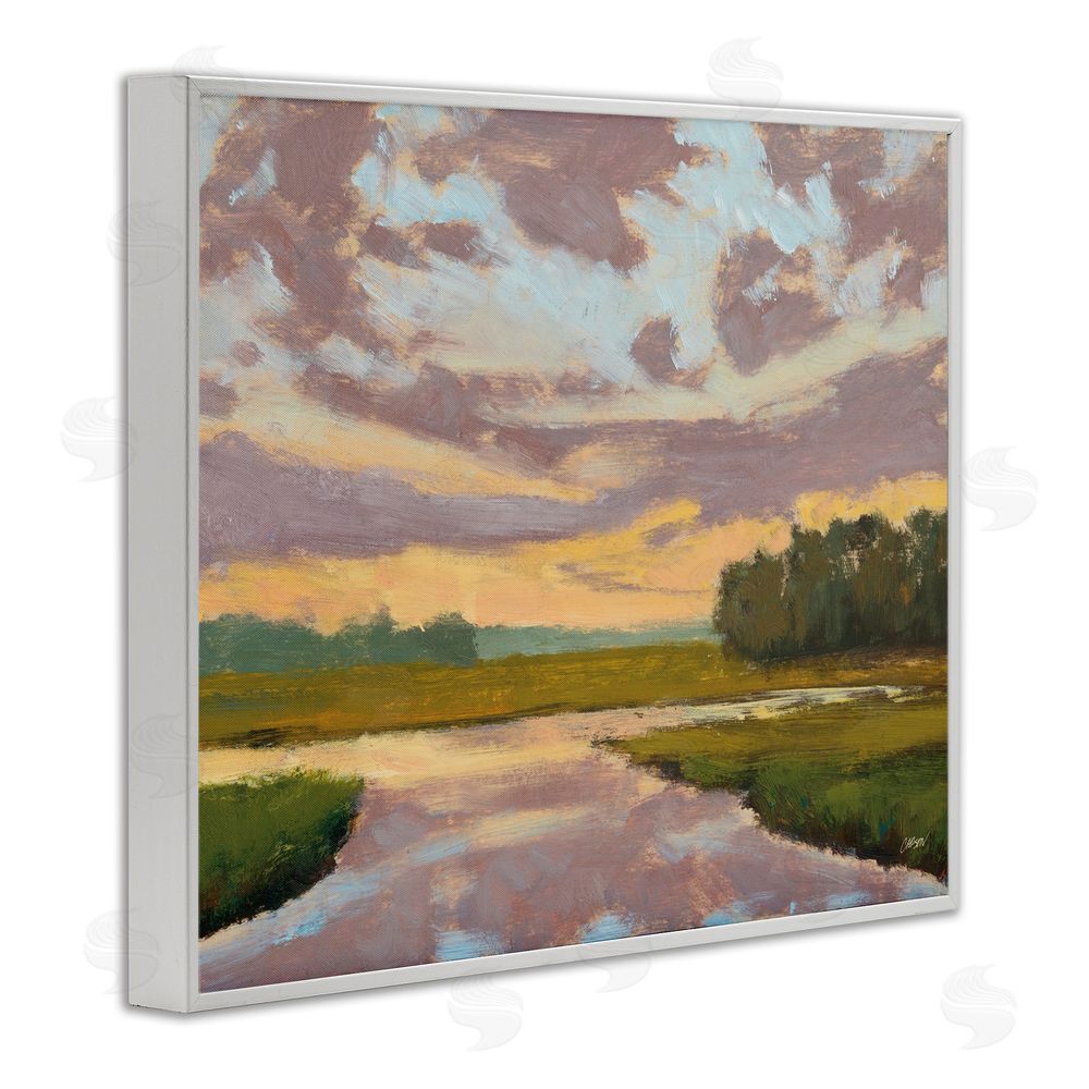 Carson Overstreet Lowcountry Sunset Palette White Framed Giclee Wall Art Print