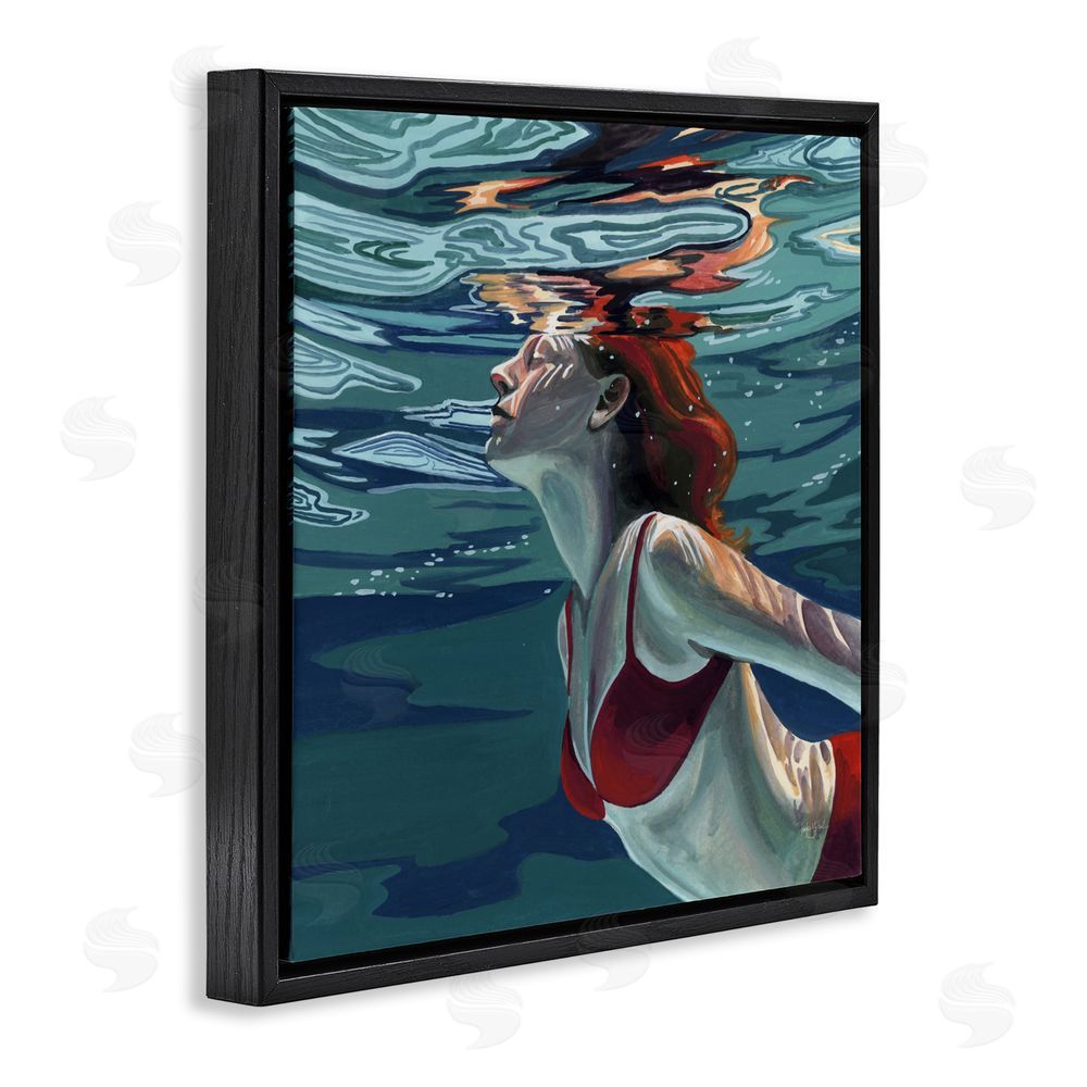 Kate Jarvik Birch Swimming To The Surface Black Floating Frame Canvas Wall Art Print