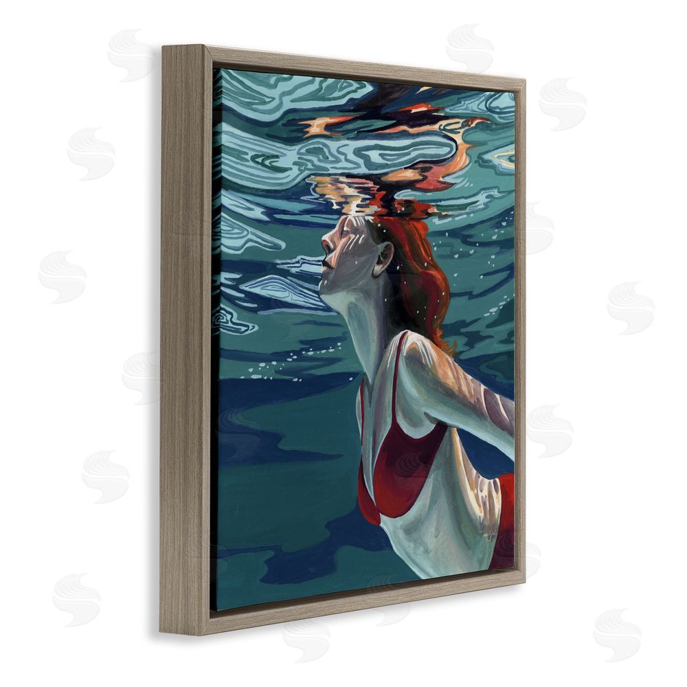 Kate Jarvik Birch Swimming To The Surface Brown Floating Frame Canvas Wall Art Print