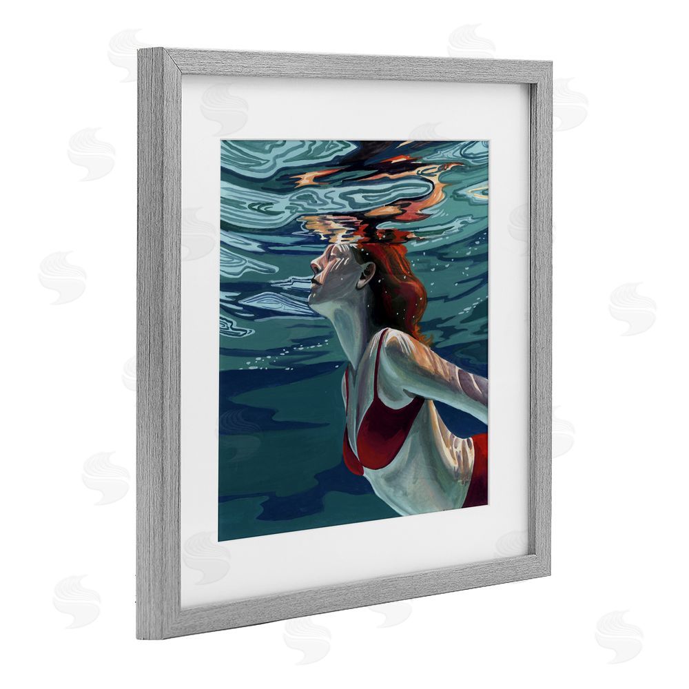 Kate Jarvik Birch Swimming To The Surface Gray Framed Print Under Glass Wall Art