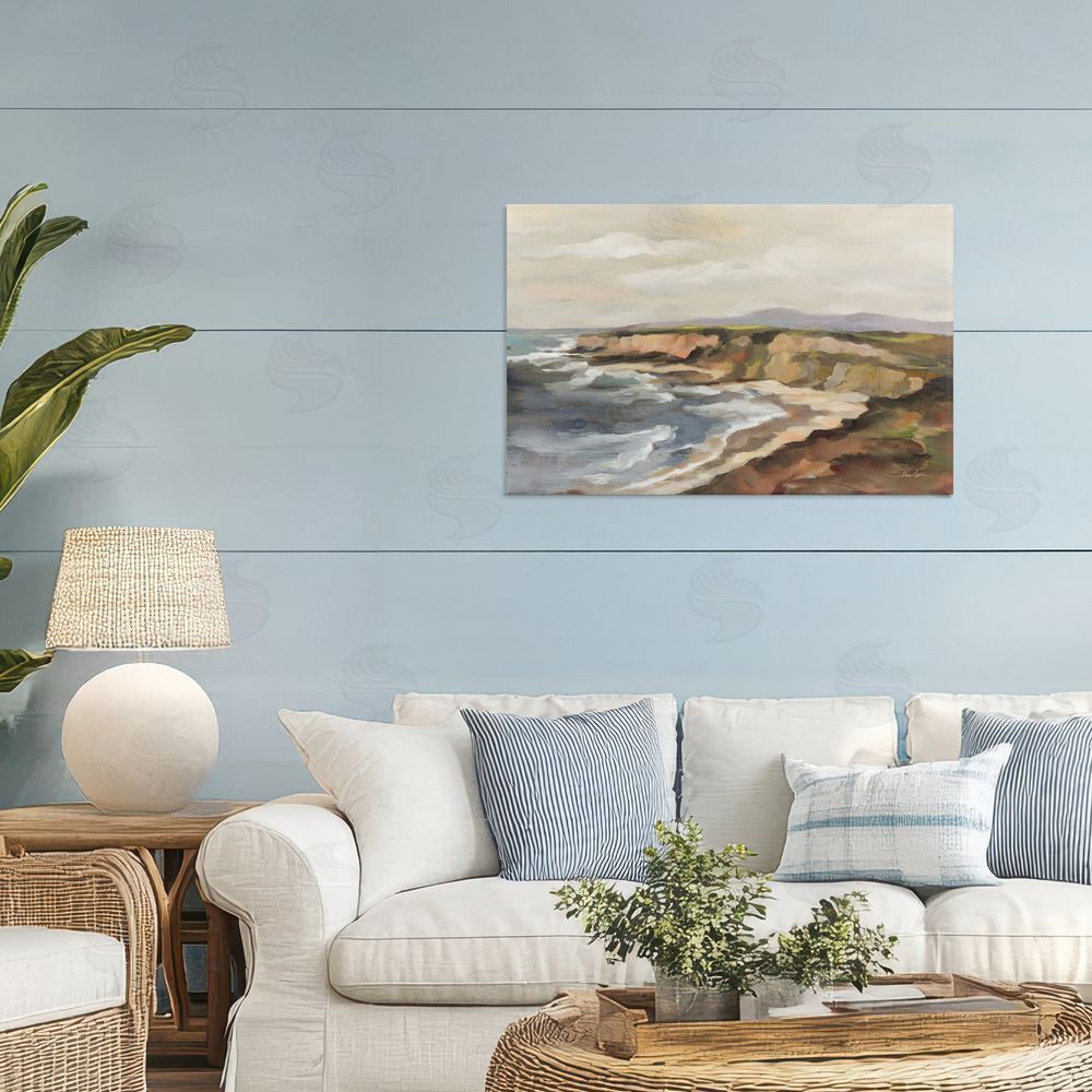 Silvia Vassileva Rocky Coast Expression Stretched Canvas Wall Art in Room