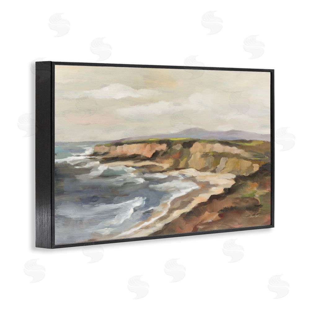 Silvia Vassileva Rocky Coast Expression Black Framed Giclee Wall Art Print