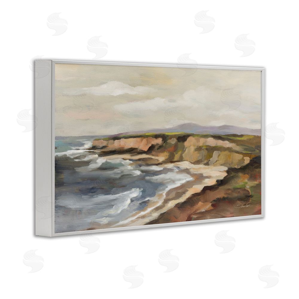 Silvia Vassileva Rocky Coast Expression White Framed Giclee Wall Art Print