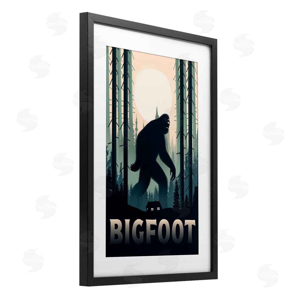 Omar Escalante Forest Creature Cabin in Woods Black Framed Print Under Glass Wall Art