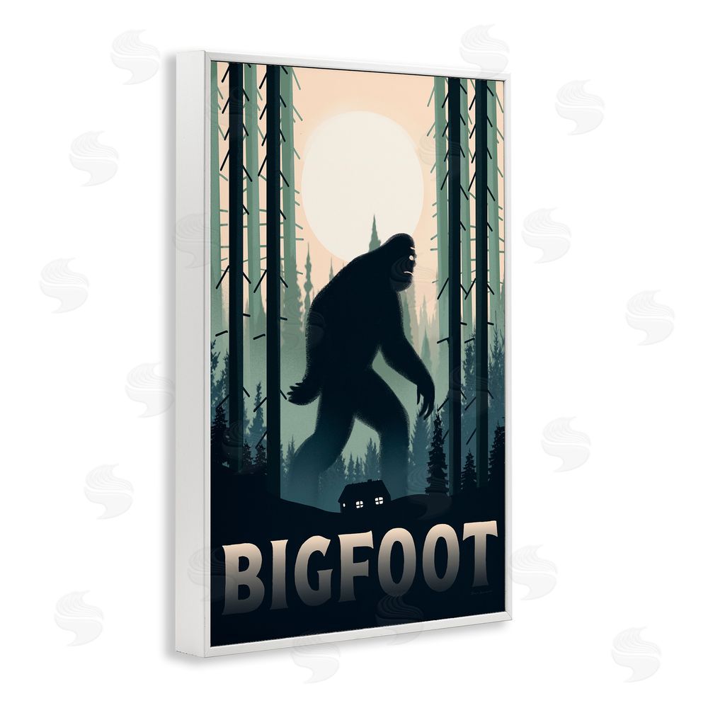 Omar Escalante Forest Creature Cabin in Woods White Framed Giclee Wall Art Print